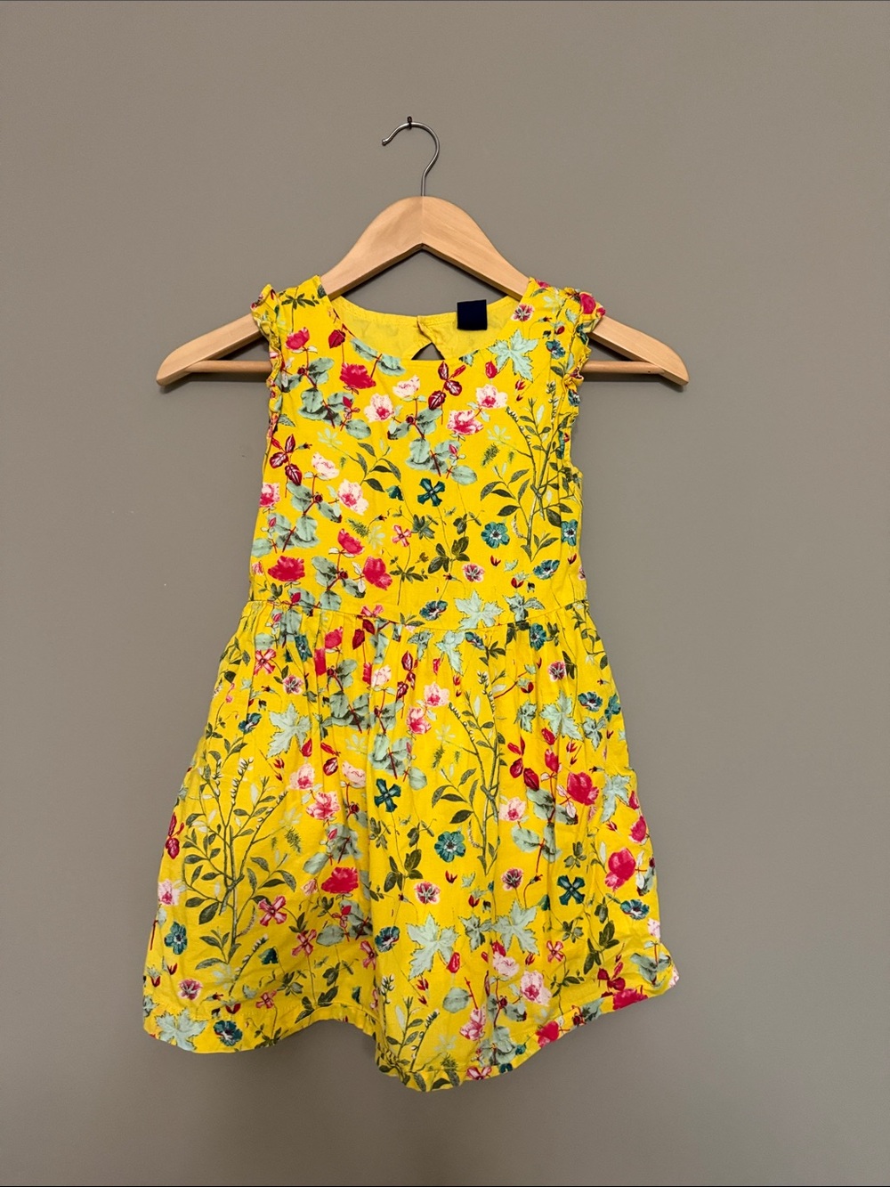 GAP Yellow Floral Sleeveless Sundress